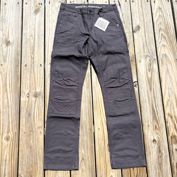 Dovetail Workwear Women's Britt Utility Canvas Pants, 6/32, Grey - Picture 2 of 11